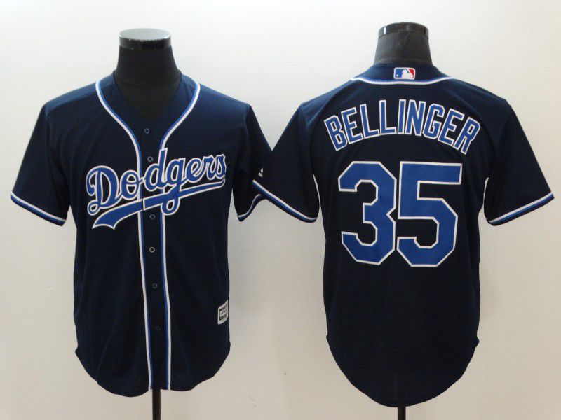 Men Los Angeles Dodgers #35 Bellinger Black Game MLB Jerseys